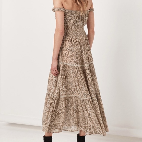 Spell Frankie Shirred Sundress in Cheetah - Picture 7 of 13